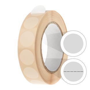 Transparent adhesive paper discs 