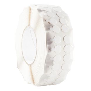 Double-sided pure acrylic adhesive discs, 0.5 mm thick, permanent/permanent 