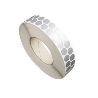Fabric adhesive discs, silver 2 lines | 15 mm | 5.000 pce