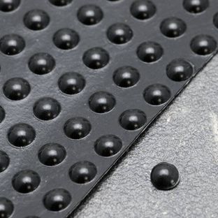 Bumpers, hemispherical, self-adhesive 6.4 mm | black 