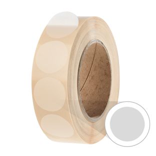 Transparent adhesive paper discs 25 mm | not perforated 