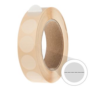 Papírové lepicí body transparentní 25 mm | perforované 