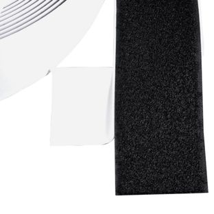 Loop tape self-adhesive, for hook and loop fasteners (roll with 25 m) 