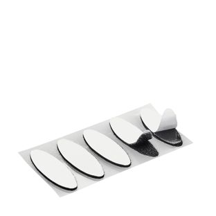 Hook and loop fasteners, coins, oval black  | 100 pairs 