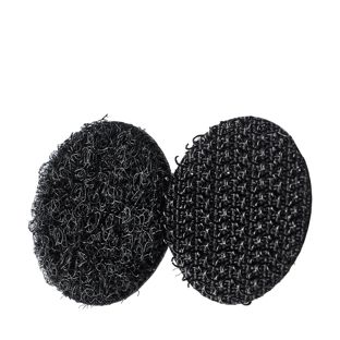 Hook and loop dots set on sheets 21 mm | black  | Set - hook and loop  | 108 pair