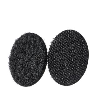 Hook and loop dots set on sheets 33 mm | black  | Set - hook and loop  | 96 pair