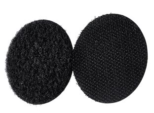 Hook and loop dots set on sheets 45 mm | black  | Set - hook and loop  | 96 pair