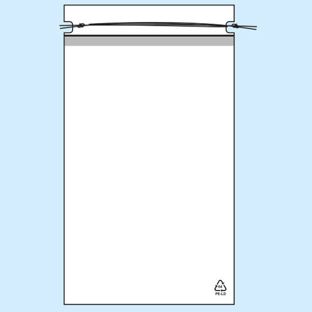 Drawstring bags, PE foil 50 micron 300 x 470 mm