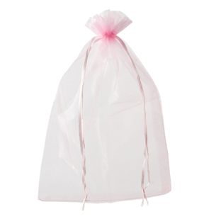 Organza bags with satin ribbon-drawstring light pink  | 200 x 300 mm 