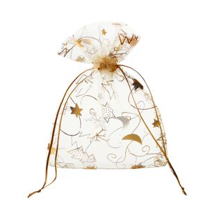 Christmas organza bags 80 x 100 mm  | Christmas 