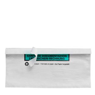 Packing list envelopes, paper, white 1/3 A4 