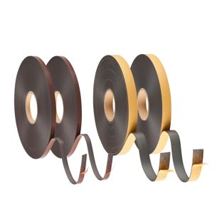 Magnetic tape with counterpart, self-adhesive 