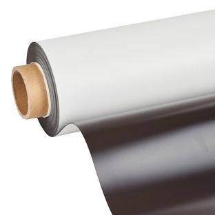 Magnetic foil, printable, white 0.8 mm | 620 mm | 15 m