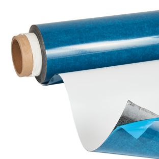 Iron foil self-adhesive white, 0.5 mm thick, 1,000 mm wide 
