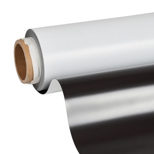 Magnetic foil, printable, white 0.6 mm | 620 mm | 10 m