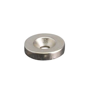 Magnetic discs neodymium with countersunk borehole 