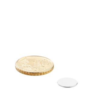 Disc magnets neodymium 10 mm x 0,6 mm | N38, axial (parallel to the height)