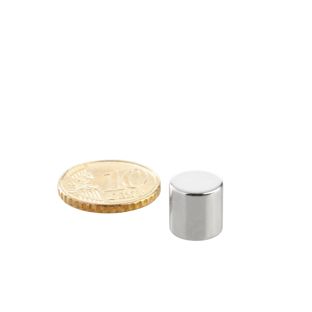 Disc magnets neodymium 10 mm x 10 mm | N35, axial (parallel to the height)