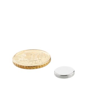 Disc magnets neodymium 10 mm x 2 mm | N42, axial (parallel to the height)