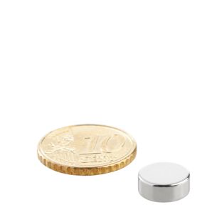 Disc magnets neodymium 10 mm x 4 mm | N35, axial (parallel to the height)