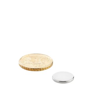 Disc magnets neodymium 12 mm x 1,5 mm | N35, axial (parallel to the height)
