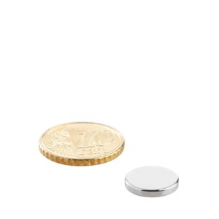 Disc magnets neodymium 12 mm x 2 mm | N35, axial (parallel to the height)
