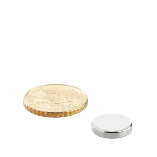 Disc magnets neodymium 12 mm x 2,5 mm | N35, axial (parallel to the height)