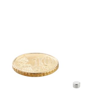 Disc magnets neodymium 3 mm x 2 mm | N48, axial (parallel to the height)