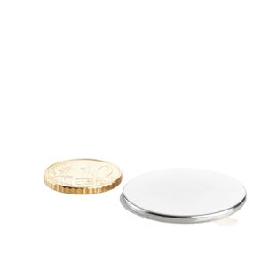 Kotoučové magnety z neodymu, samolepicí 30 mm x 2 mm  | stříbrná  | 3M 4920 