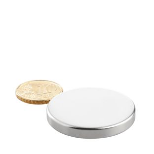 Disc magnets neodymium 35 mm x 5 mm | N42, axial (parallel to the height)