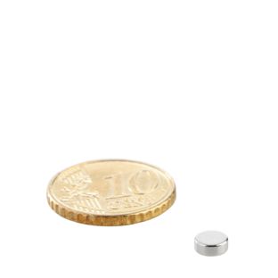 Disc magnets neodymium 5 mm x 2 mm | N38, axial (parallel to the height)
