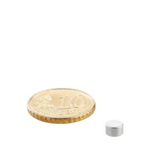 Disc magnets neodymium 5 mm x 3 mm | N35, axial (parallel to the height)