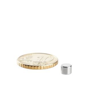 Disc magnets neodymium 5 mm x 4 mm | N35, axial (parallel to the height)