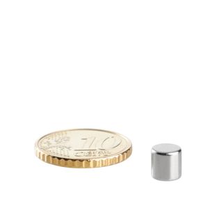 Disc magnets neodymium 6 mm x 6 mm | N48, axial (parallel to the height)