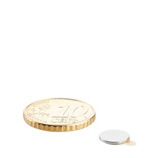 Kotoučové magnety z neodymu, samolepicí 8 mm x 0,75 mm  | stříbrná  | 3M 467 