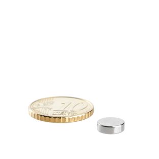 Disc magnets neodymium 8 mm x 3 mm | N35, axial (parallel to the height)