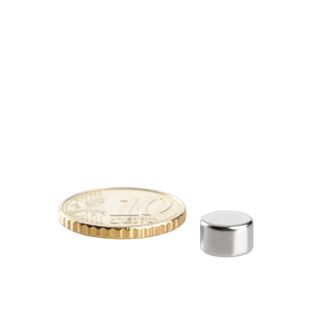Disc magnets neodymium 8 mm x 4 mm | N45, axial (parallel to the height)