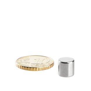 Disc magnets neodymium 8 mm x 8 mm | N45, axial (parallel to the height)