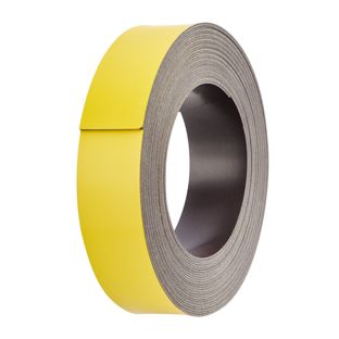 Coloured magnetic tape 30 mm | yellow  | 10 m | 1 mm