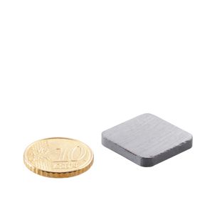 Kvádrové magnety z feritu, Y35 20 x 20 mm  | 3 mm