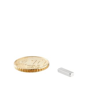 Block magnets neodymium, nickel-plated 10 x 3 mm  | 2 mm