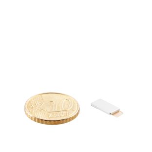 Kvádrové magnety z neodymu, samolepicí, poniklované 10 x 5 mm  | 1 mm