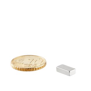 Block magnets neodymium, nickel-plated 10 x 5 mm  | 3 mm