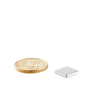 Block magnets neodymium, nickel-plated 10 x 10 mm  | 2 mm