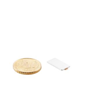 Block magnets neodymium, self-adhesive, nickel-plated 15 x 8 mm  | 1 mm