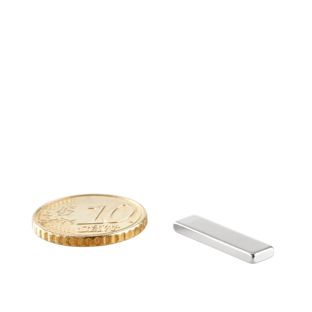 Kvádrové magnety z neodymu, poniklované 20 x 5 mm  | 2 mm