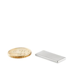Block magnets neodymium, nickel-plated 25 x 10 mm  | 2 mm