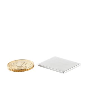 Block magnets neodymium, nickel-plated 25 x 19 mm  | 1.5 mm
