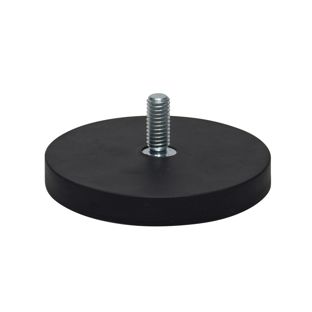 Rubber-coated magnets with thread 57 mm | null | M6x15 mm