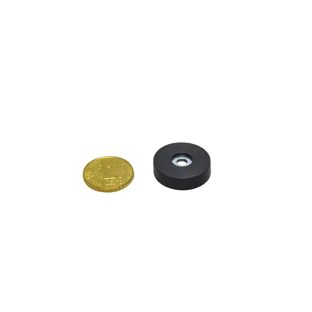 Rubber-coated magnets with cylinder bore 22 mm